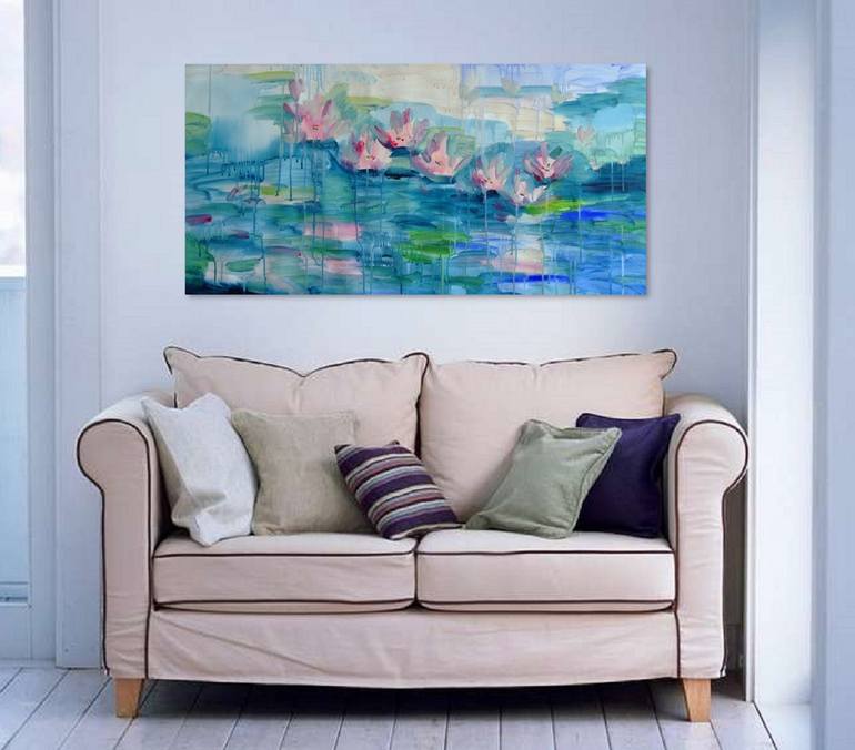 Water Lilies. Inspired by Monet #29 Painting by Mary Kirova | Saatchi Art