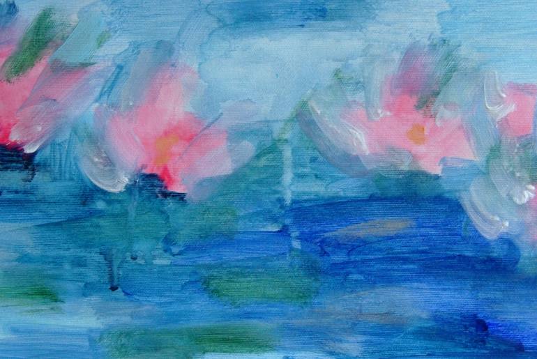 Original Abstract Floral Painting by Mary Kirova