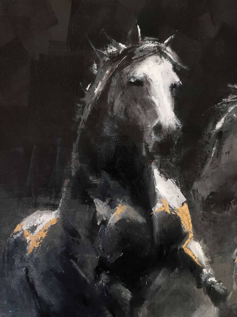 Original Figurative Horse Painting by Vanni Rocca