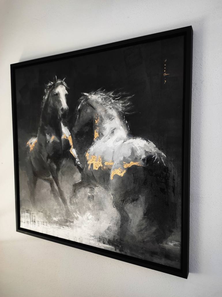 Original Figurative Horse Painting by Vanni Rocca