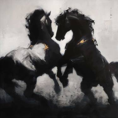 Original Figurative Horse Paintings by Vanni Rocca