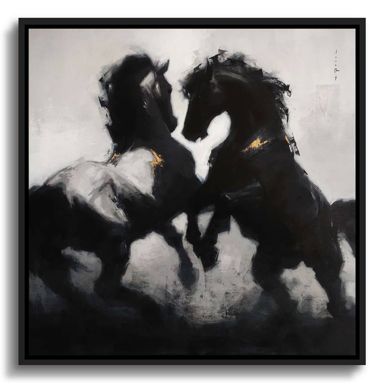 Original Figurative Horse Painting by Vanni Rocca