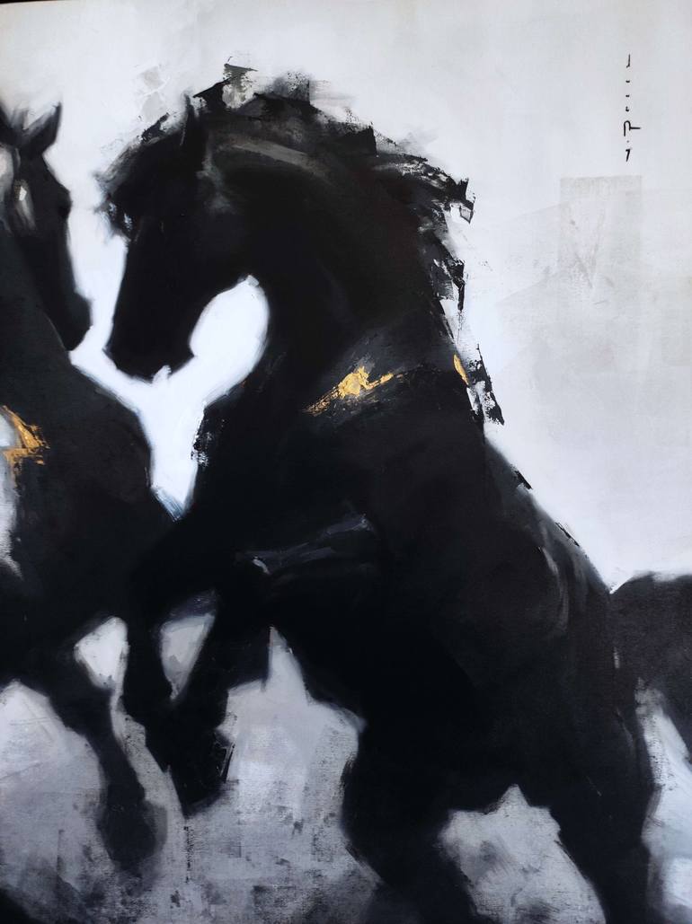 Original Figurative Horse Painting by Vanni Rocca