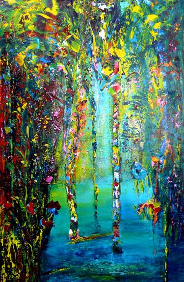 Original Abstract Expressionism Landscape Paintings by Blanka Mandel