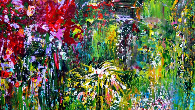 Original Abstract Expressionism Landscape Painting by Blanka Mandel