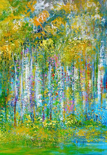 Original Abstract Expressionism Nature Paintings by Blanka Mandel