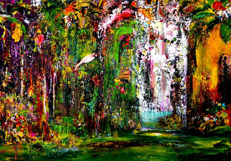 Original Abstract Expressionism Nature Painting by Blanka Mandel