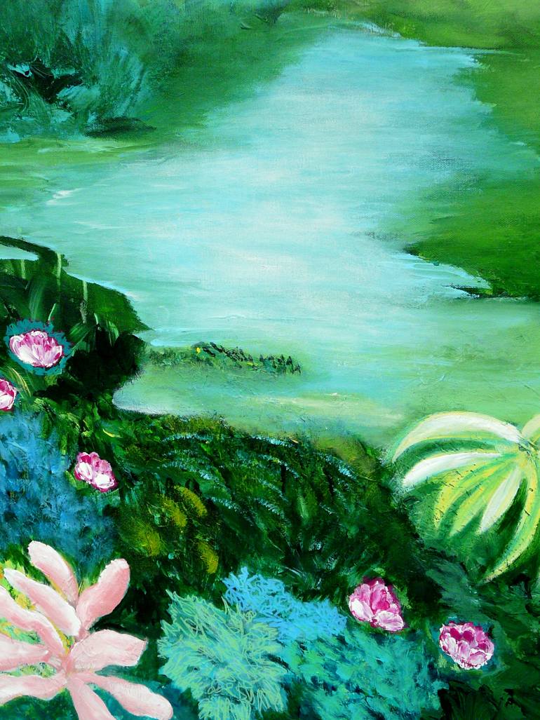 Original Contemporary Garden Painting by Blanka Mandel
