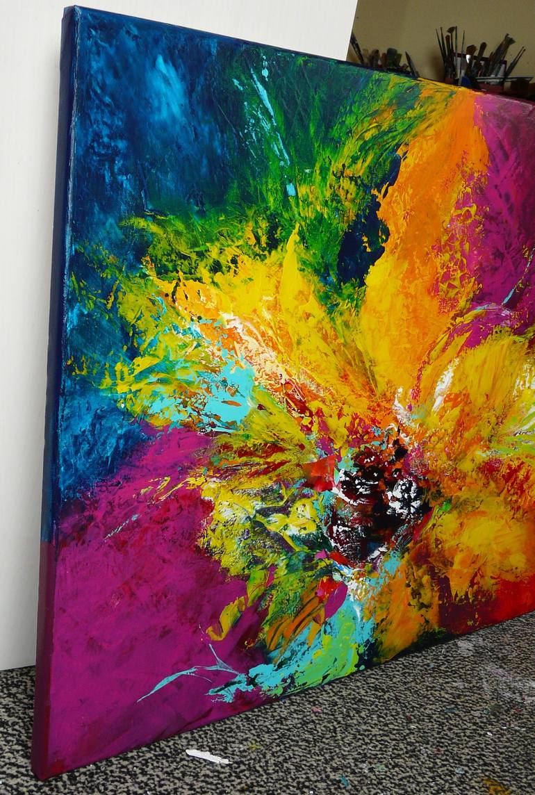 Original Abstract Expressionism Abstract Painting by Blanka Mandel