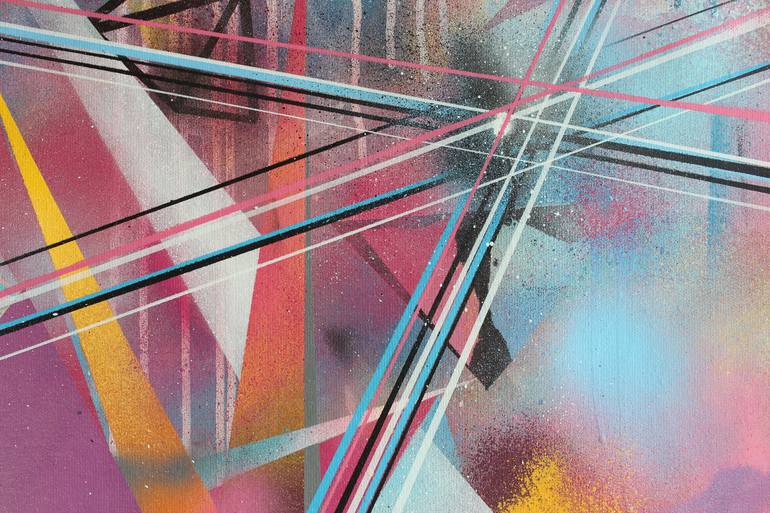 Original Abstract Geometric Painting by Aron Friedrich