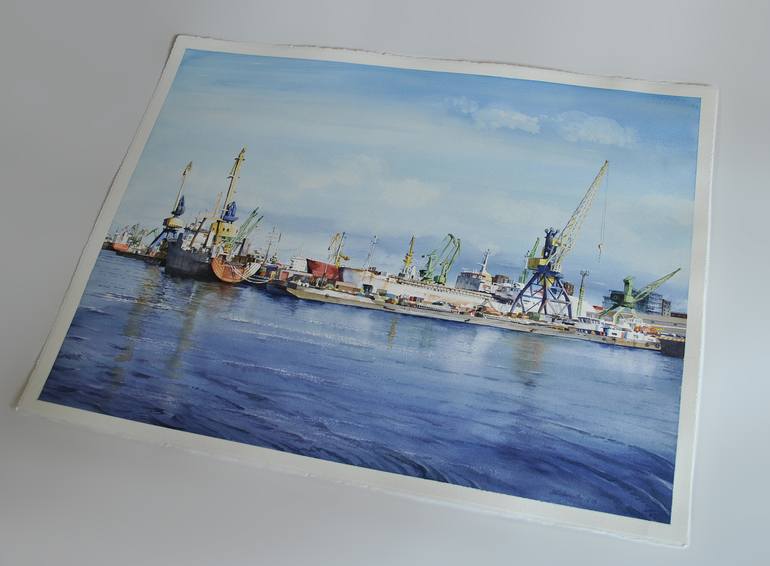 Original Ship Painting by Eimis Prismontas
