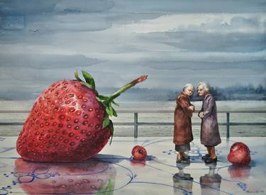 Landscape with Strawberry and Ladies, inspired by Ron Mueck thumb