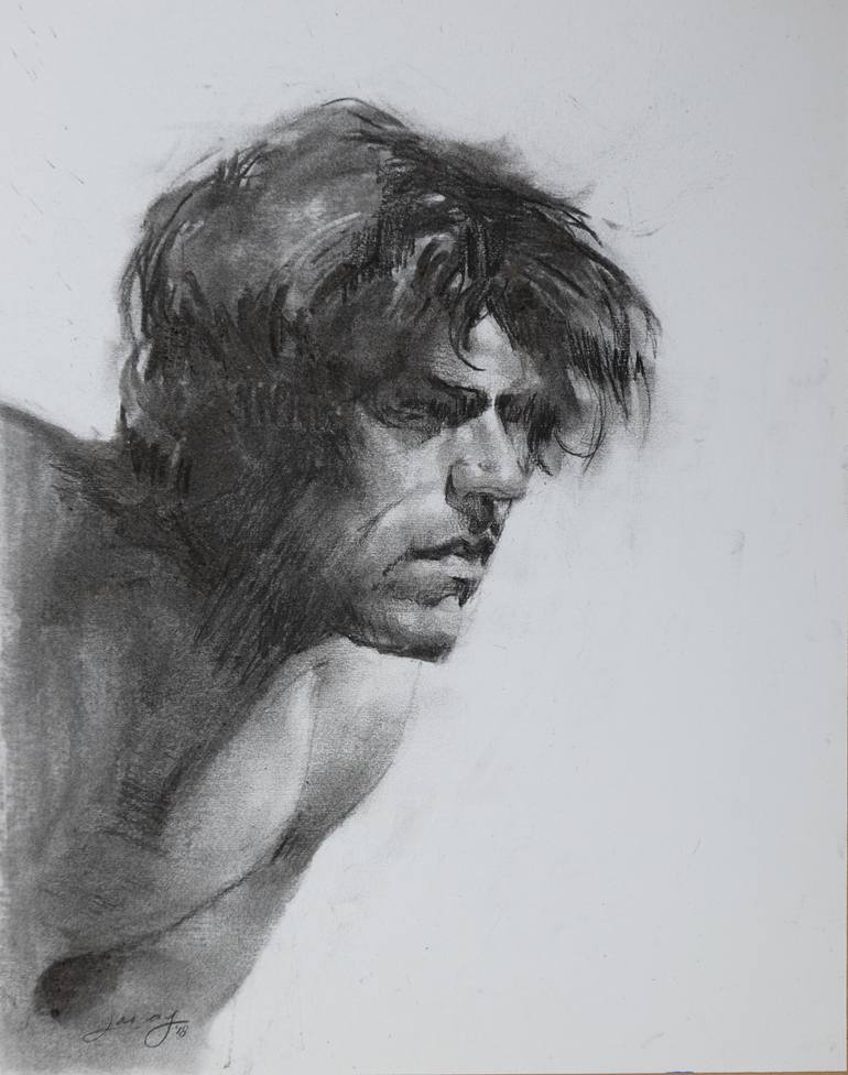 Original Expressionism People Drawing by Janay Everett