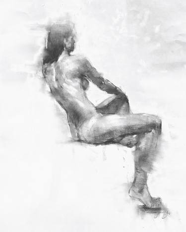 Print of Expressionism Nude Drawings by Janay Everett