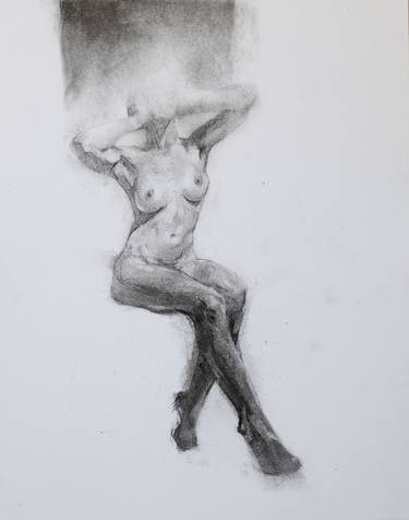 Print of Expressionism Nude Drawings by Janay Everett