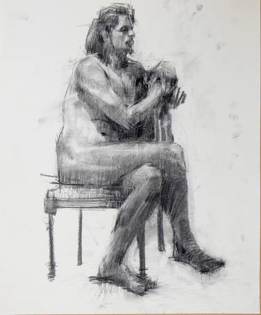 Original Figurative Nude Drawings by Janay Everett