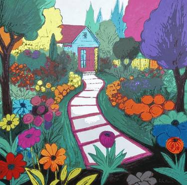 Original Pop Art Garden Paintings by Robert Moore