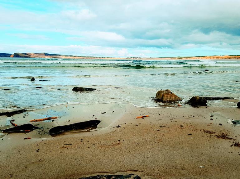 Dunnet bay in spring sunlight - Print