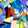 Made with acrylic, gesso and metallic paint on canvas.

40x30 inches covered in an acrylic protective layer. 

Made in 2018