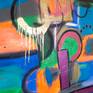 This original painting is named "Timeless Love." I was inspired by my love for spray paint and drippy art. I love the style and look of when the paint is dripping down on the canvas. I felt free while painting it and hoping the viewer can catch all of the fun moments in this painting.