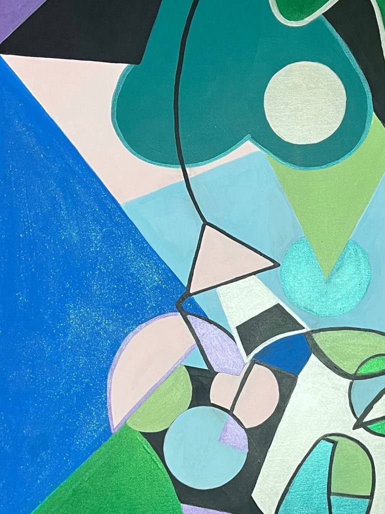 Original Cubism Abstract Painting by Autumn Flynn