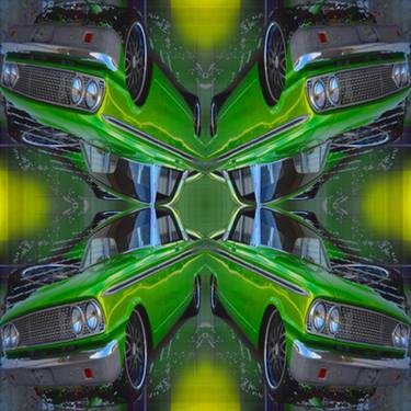 Original Abstract Automobile Mixed Media by Deric Neufeld