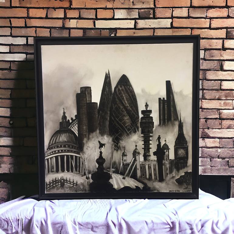 Original Architecture Painting by David Ditroi