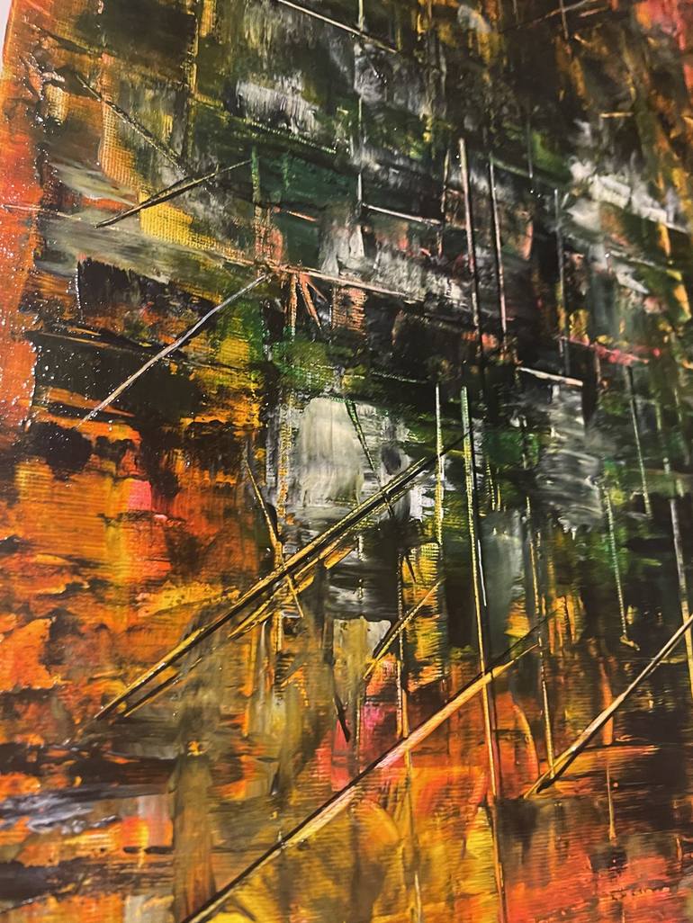 Original Abstract Expressionism Abstract Painting by David Ditroi