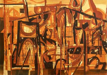 Original Abstract Expressionism Abstract Painting by Kaushlendra Pratap Singh
