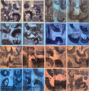 Original Abstract Expressionism Abstract Painting by Kaushlendra Pratap Singh