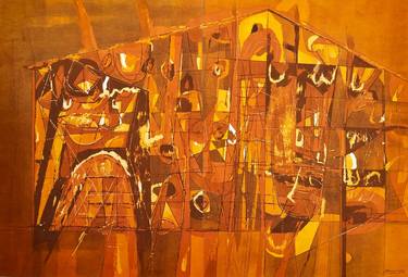 Print of Abstract Expressionism Architecture Paintings by Kaushlendra Pratap Singh