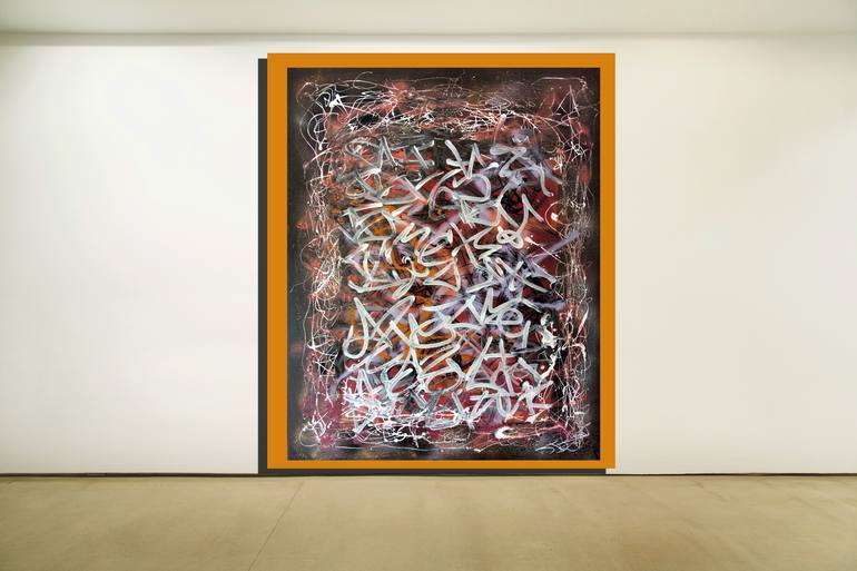 Original Abstract Expressionism Graffiti Painting by marco stazzini aka STOZ