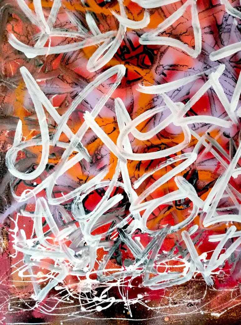 Original Abstract Expressionism Graffiti Painting by marco stazzini aka STOZ