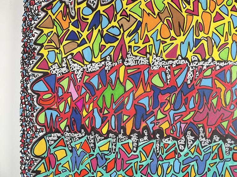 Original Abstract Expressionism Graffiti Painting by marco stazzini aka STOZ