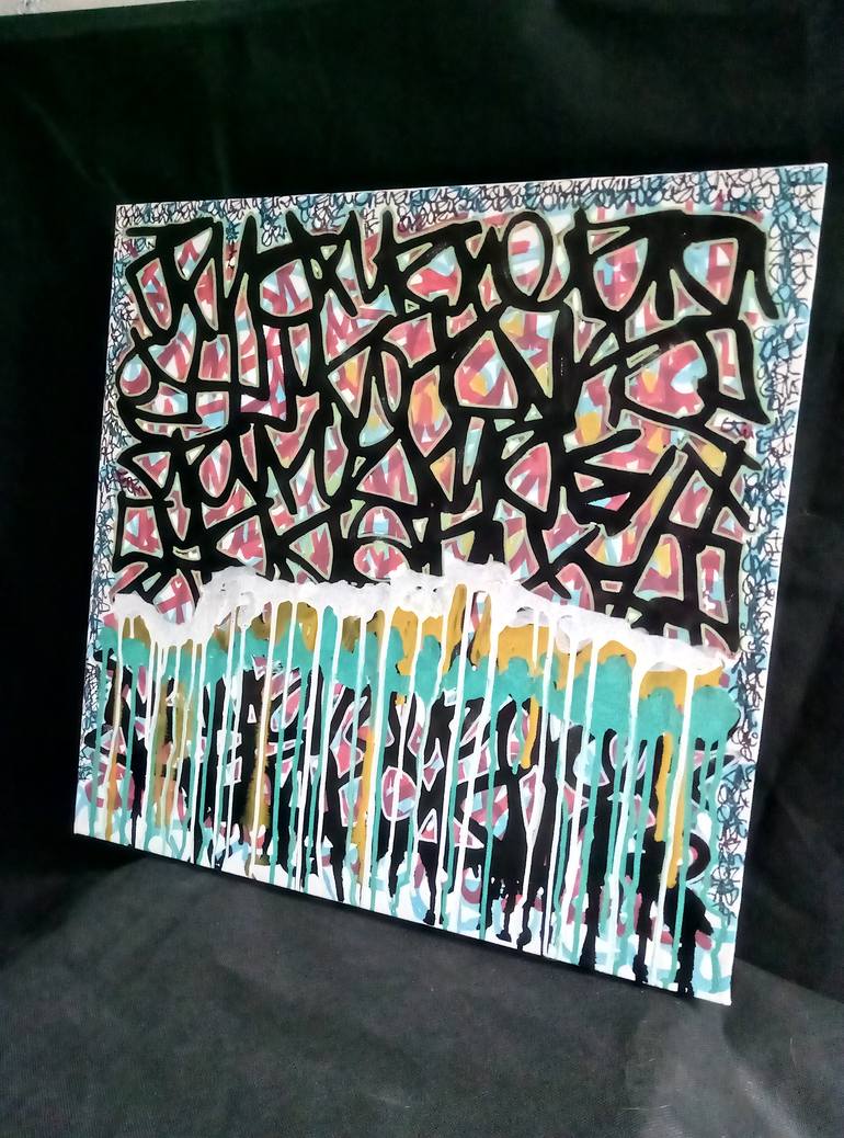 Original Abstract Expressionism Abstract Painting by marco stazzini aka STOZ