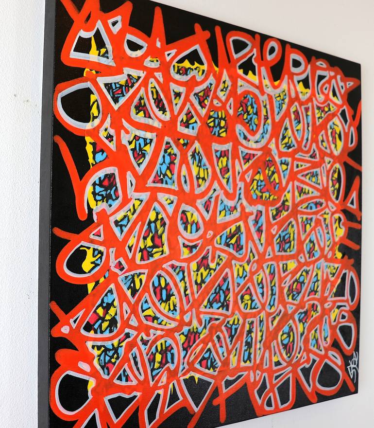 Original Abstract Painting by marco stazzini aka STOZ