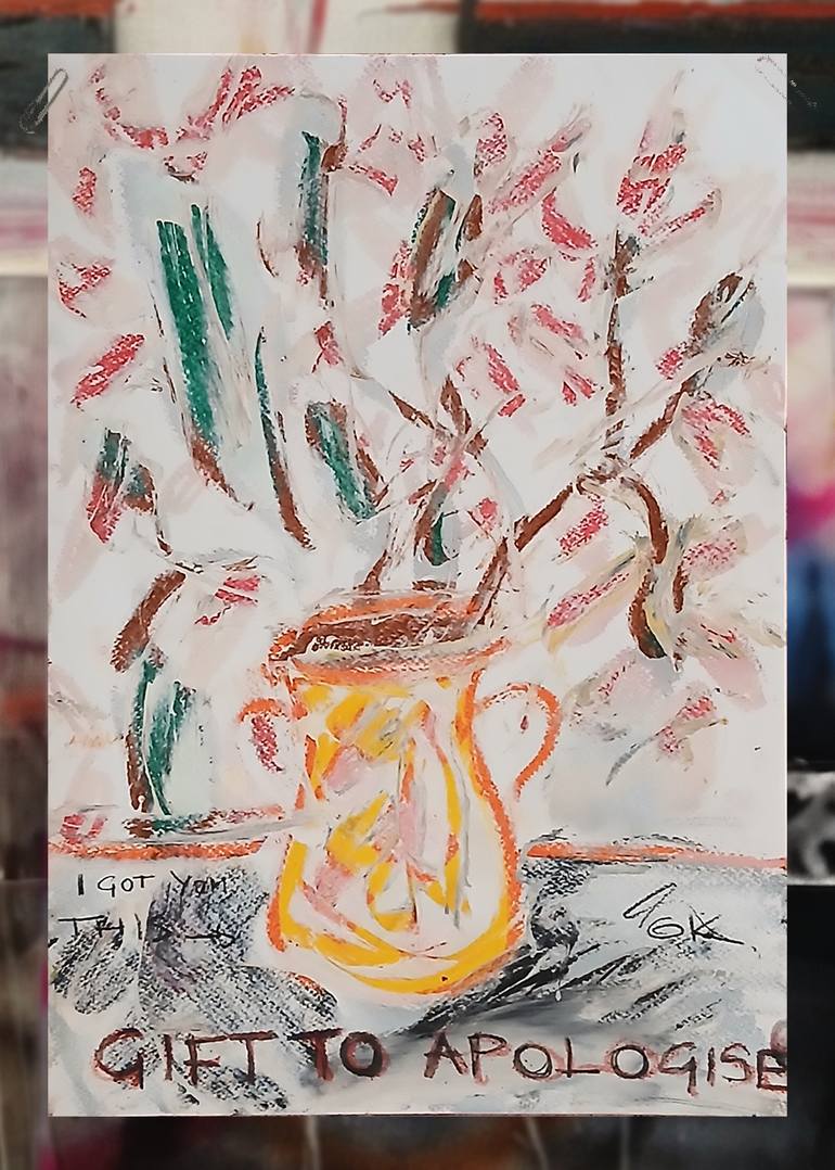 Original Expressionism Abstract Painting by Pigsy Art