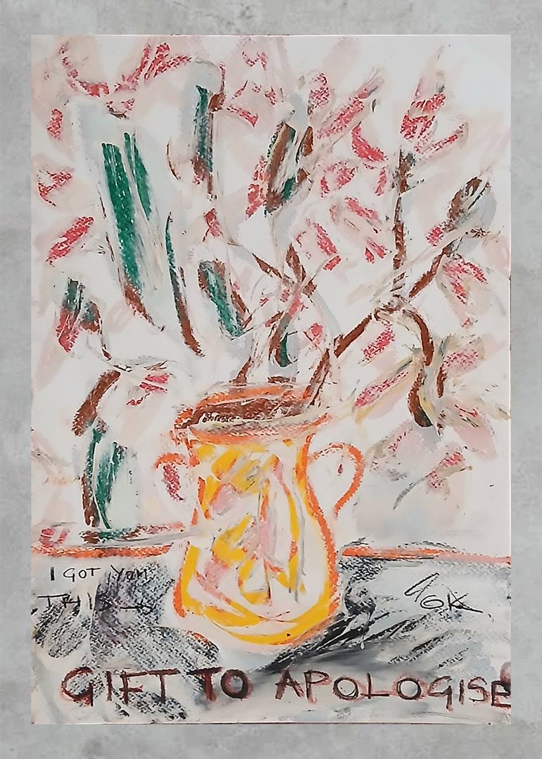 Original Expressionism Abstract Painting by Pigsy Art