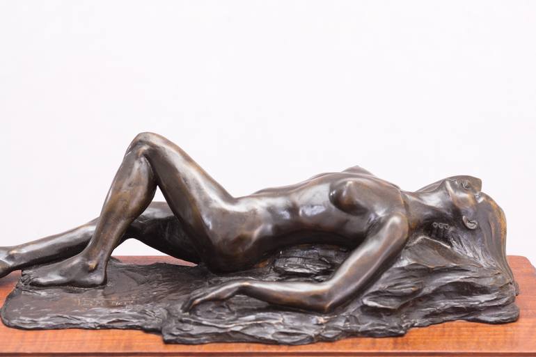 Original Figurative Nude Sculpture by Dorie Wardie