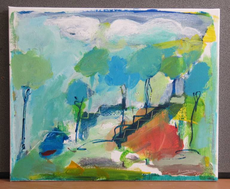 Original Expressionism Landscape Painting by Jesus Cuenca