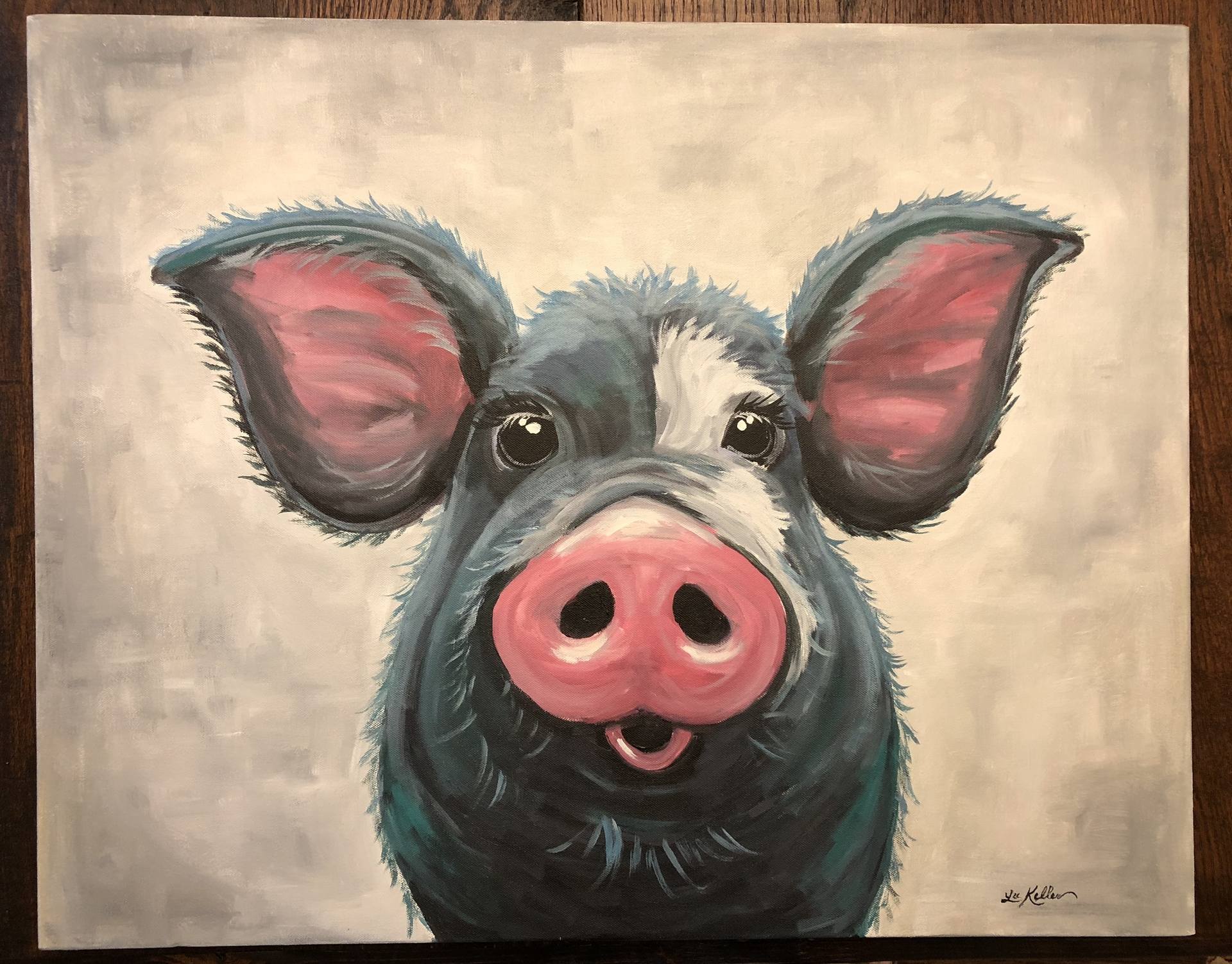 LuLu the Pig Pig Painting Painting by Lee Keller Saatchi Art