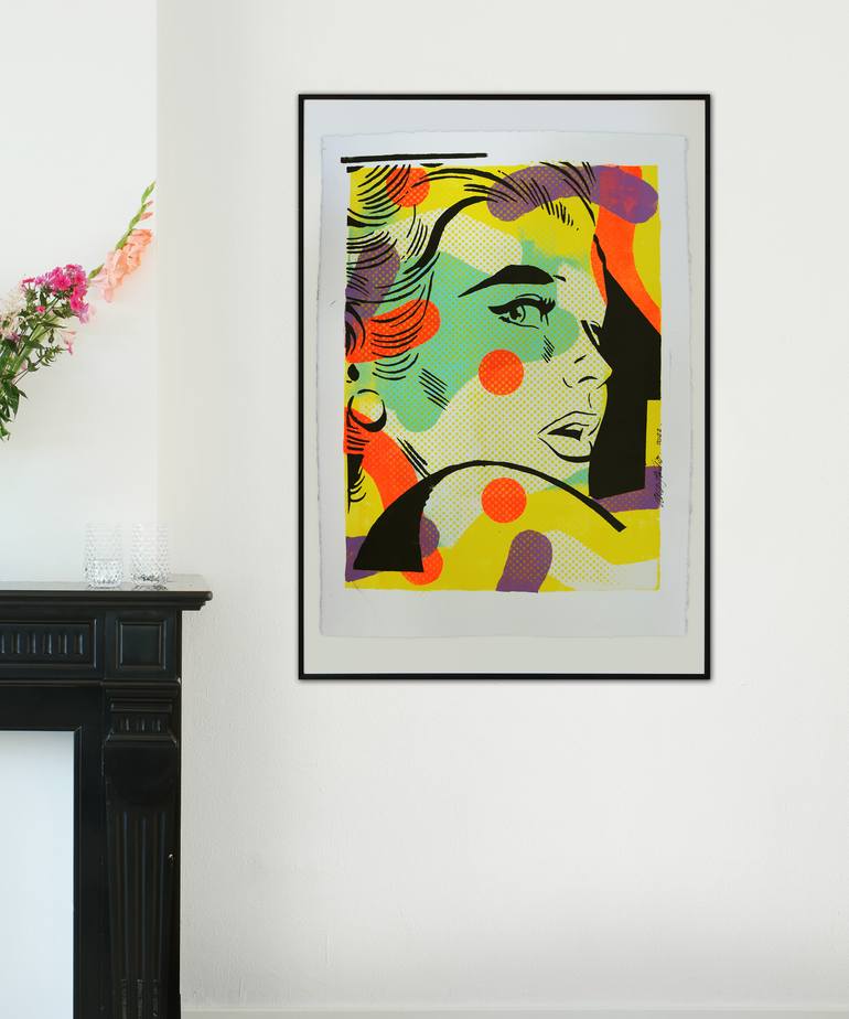Original Pop Art Women Painting by Roco Studio