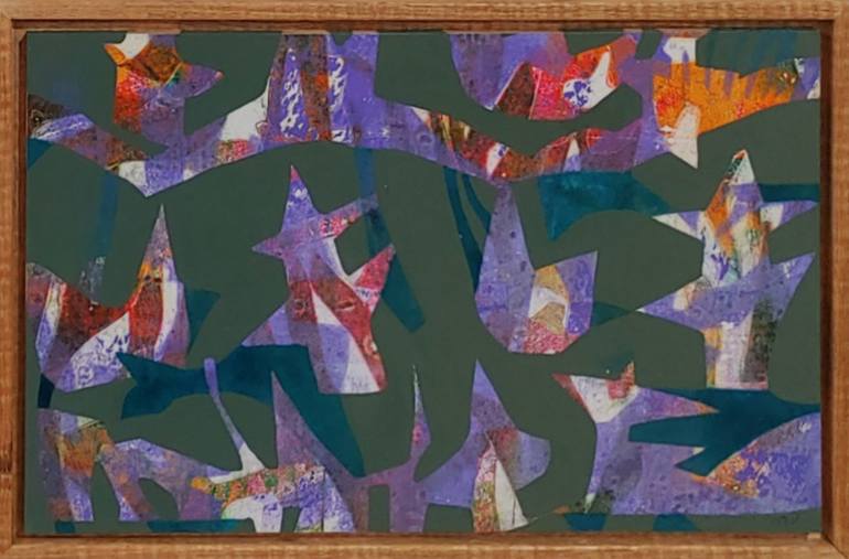 Original Abstract Painting by Janicke Johansen | Abstract Expressionism Art on Paper | Forest Under The Sea