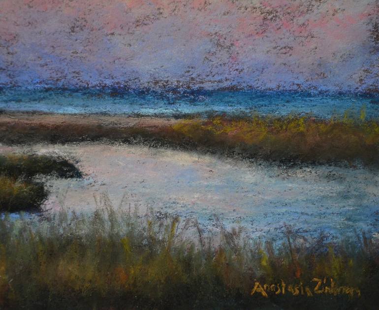 Original Fine Art Landscape Drawing by Anastasia Zinkerman