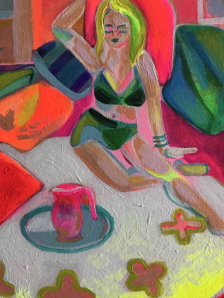 Original Expressionism Interiors Painting by Nicole Durocher