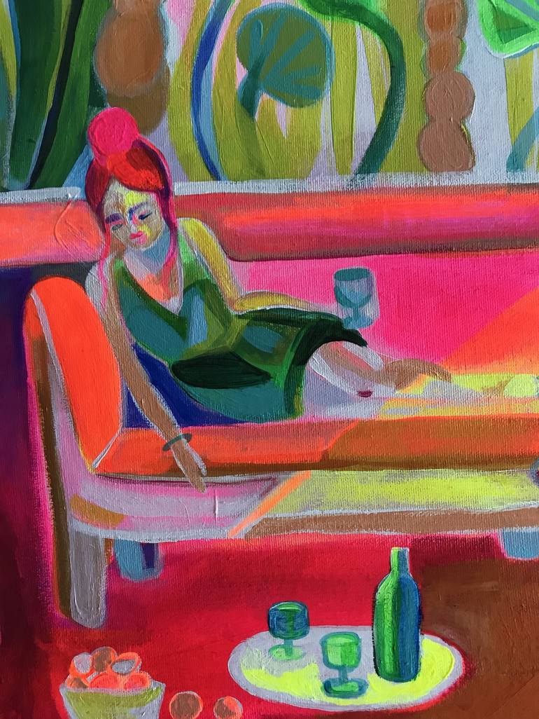 Original Expressionism Interiors Painting by Nicole Durocher