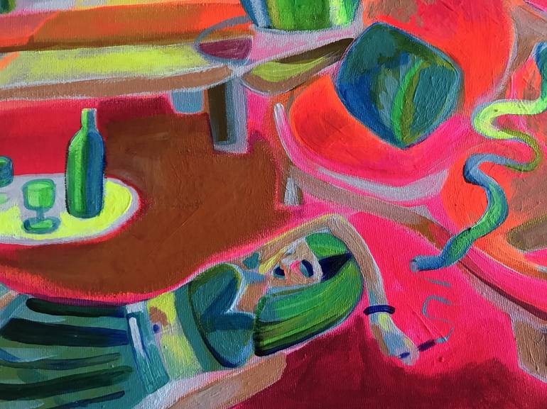 Original Expressionism Interiors Painting by Nicole Durocher