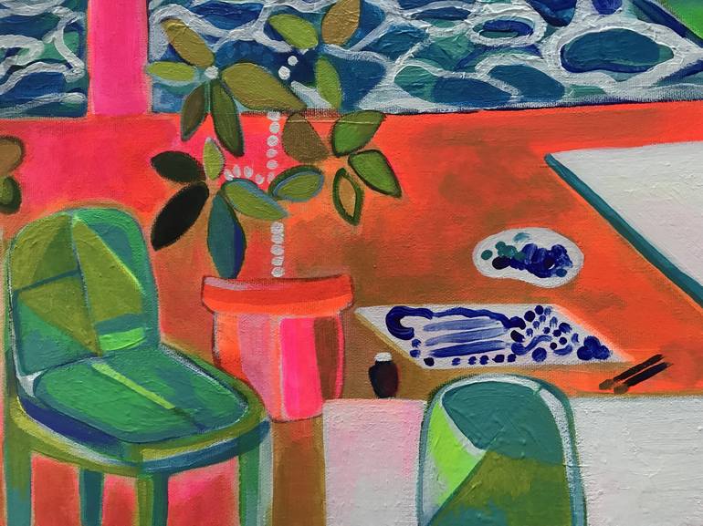 Original Expressionism Interiors Painting by Nicole Durocher