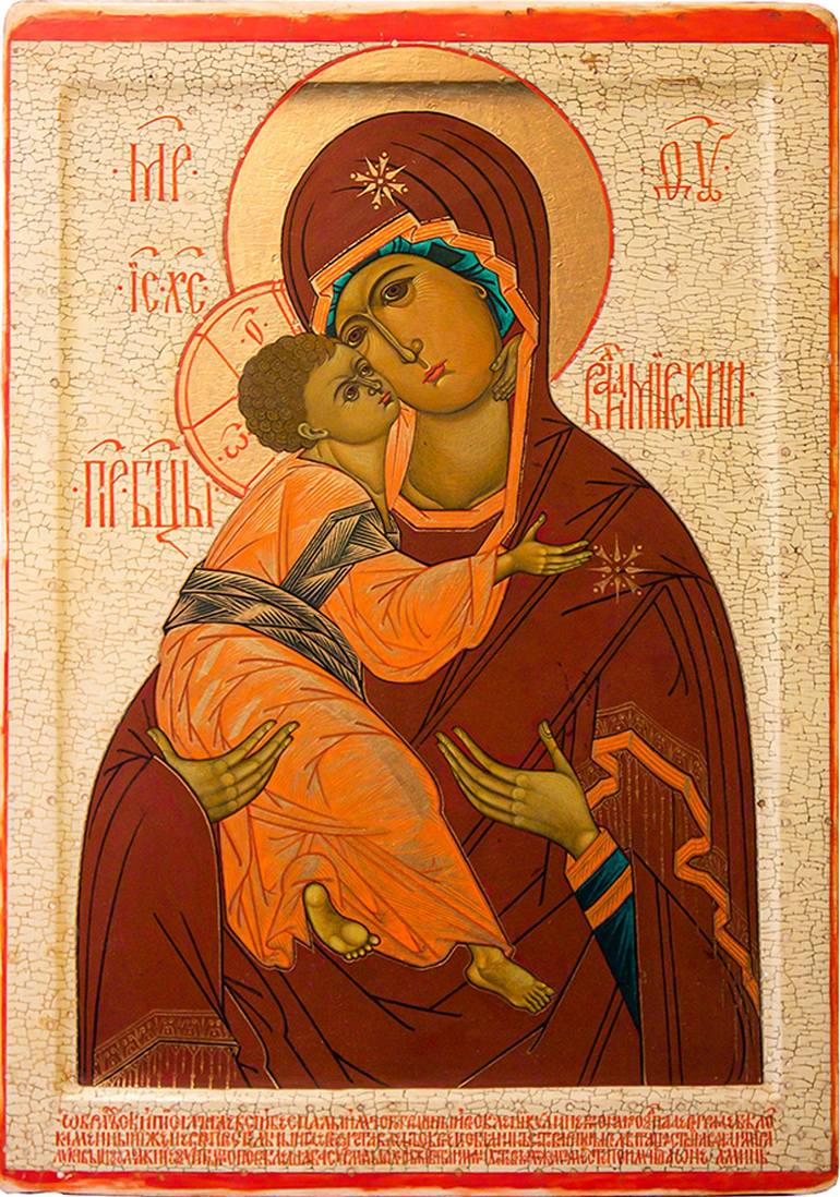 Icon of “Our Lady of Tenderness (Vladimir)” - ORIGINAL painting