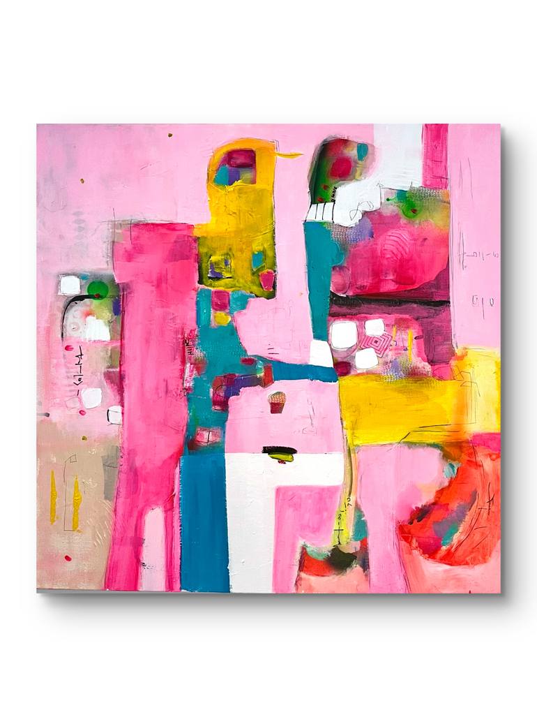 Original Abstract Painting by Laura Haycraft | Abstract Art on Canvas | Meeting Friends Along the way